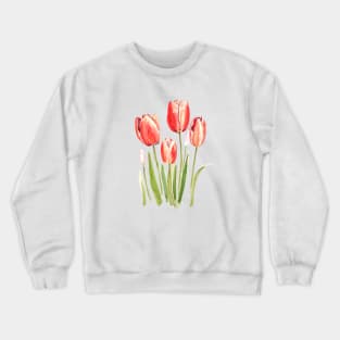 orange tulips watercolor Crewneck Sweatshirt